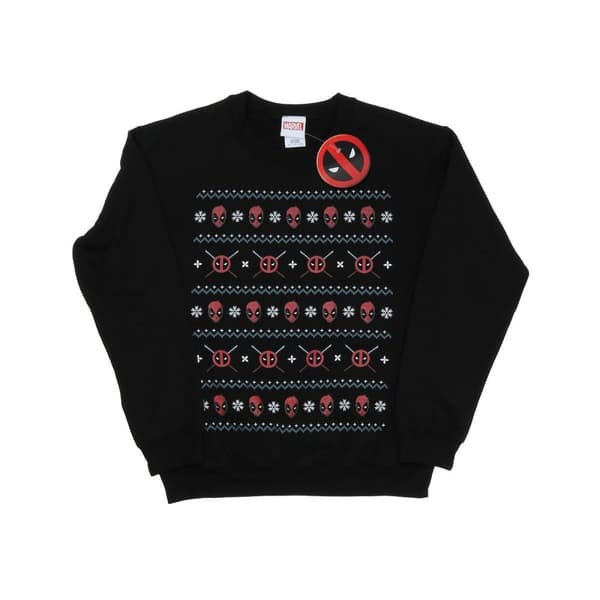 Marvel Mens Deadpool Christmas Sweatshirt