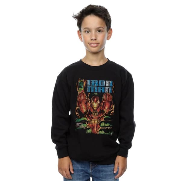 Marvel Boys Iron Man Comic Book Cover Sweatshirt