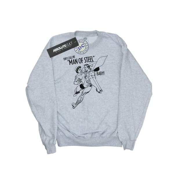 DC Comics Mens Superman Steel Baby Sweatshirt