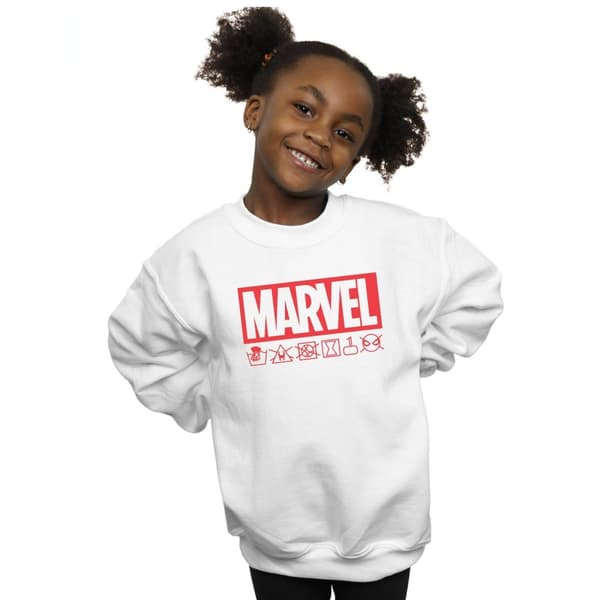 Marvel Girls Logo Wash Care Sweatshirt
