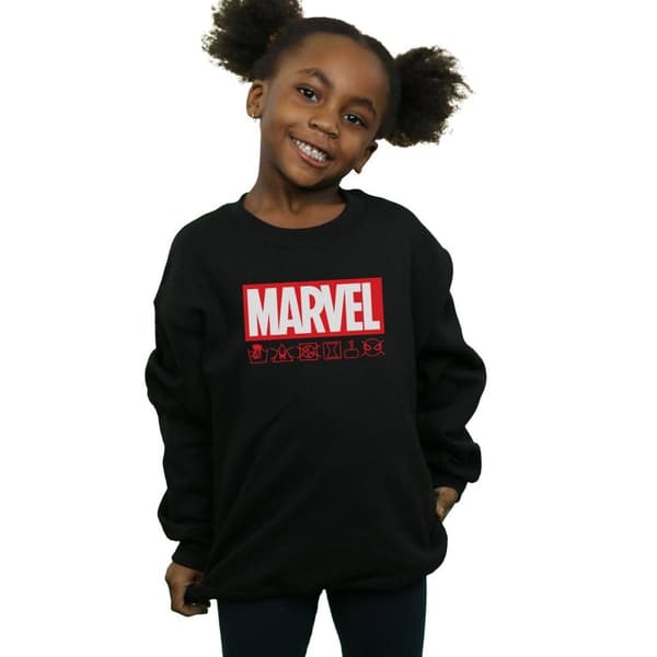 Marvel Girls Logo Wash Care Sweatshirt