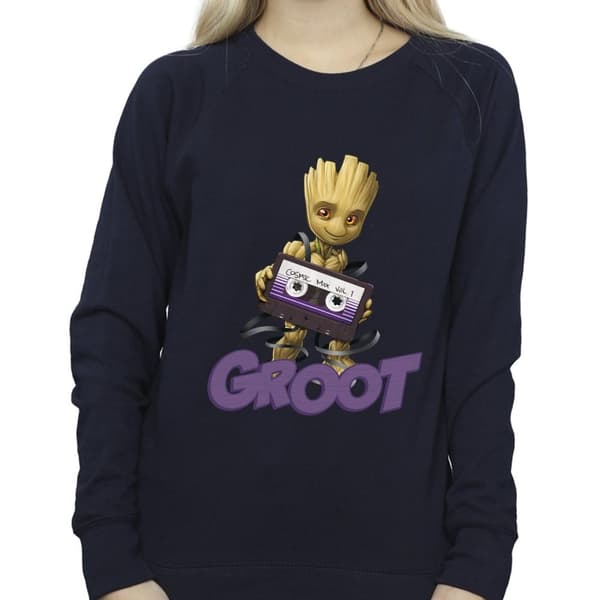 Guardians Of The Galaxy Womens/Ladies Groot Casette Sweatshirt