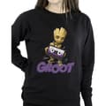 Miniatyrbilde 3 av 4: Guardians Of The Galaxy Womens/Ladies Groot Casette Sweatshirt