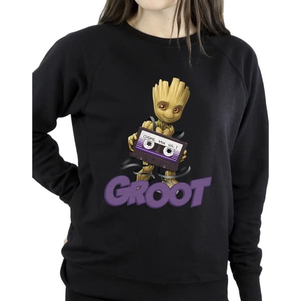 Guardians Of The Galaxy Womens/Ladies Groot Casette Sweatshirt