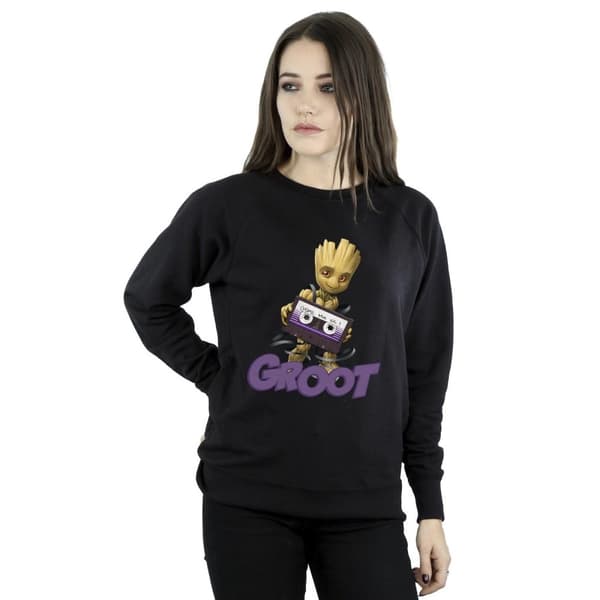 Guardians Of The Galaxy Womens/Ladies Groot Casette Sweatshirt