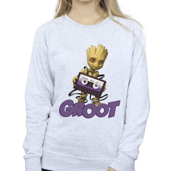 Guardians Of The Galaxy Dam/Tjej Groot Casette Sweatshirt