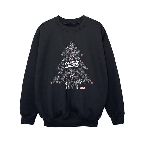 Marvel Sweatshirt med julgran från Captain America för pojkar