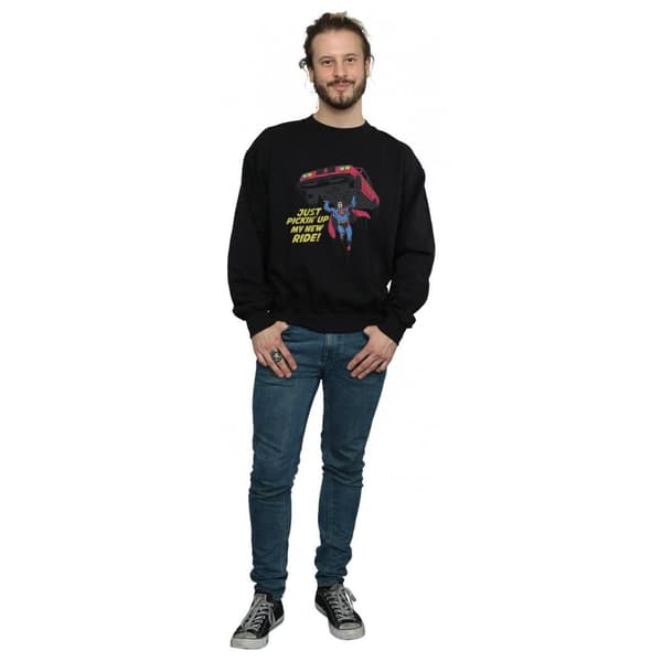 DC Comics Mens Superman New Ride Sweatshirt