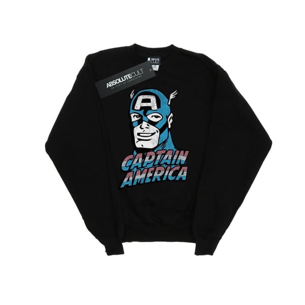 Marvel Girls Captain America Distressed Sweatshirt