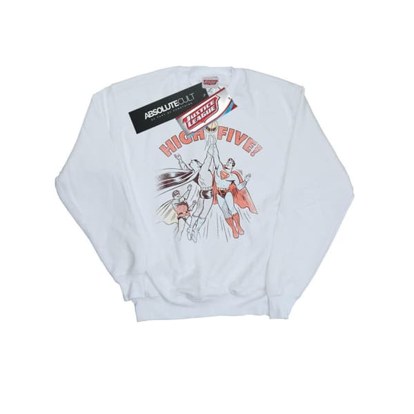DC Comics Justice League High Five-tröja för pojkar White 5-6 Years