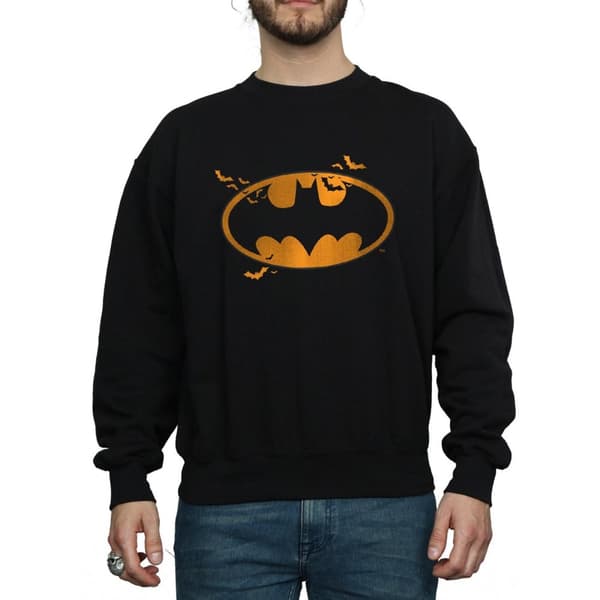 DC Comics Mens Batman Halloween Logo Sweatshirt