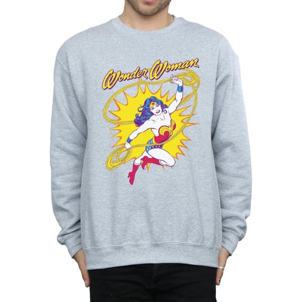DC Comics Mens Wonder Woman Leap Sweatshirt