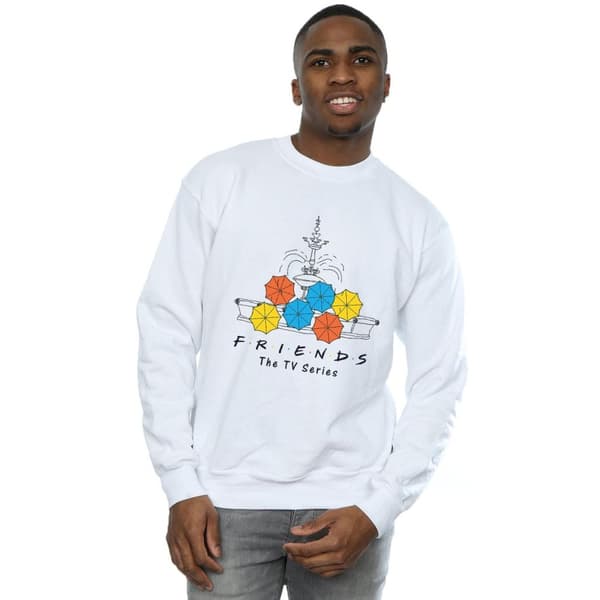 Friends Mens Fountain And Umbrellas Sweatshirt