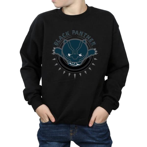 Marvel Boys Kawaii Black Panther Pounce Sweatshirt
