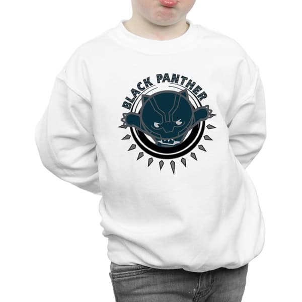 Marvel Boys Kawaii Black Panther Pounce Sweatshirt