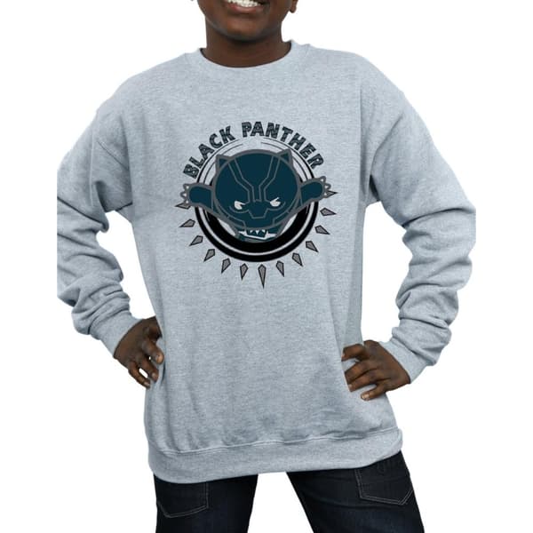 Marvel Boys Kawaii Black Panther Pounce Sweatshirt