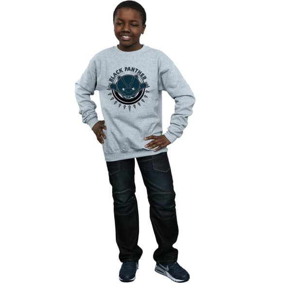 Marvel Boys Kawaii Black Panther Pounce Sweatshirt