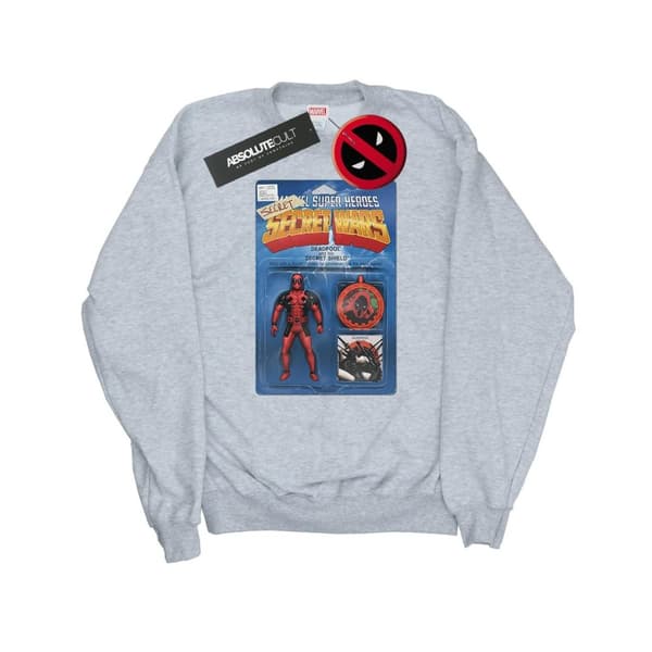 Marvel Mens Deadpool Secret Wars Action Figure Sweatshirt
