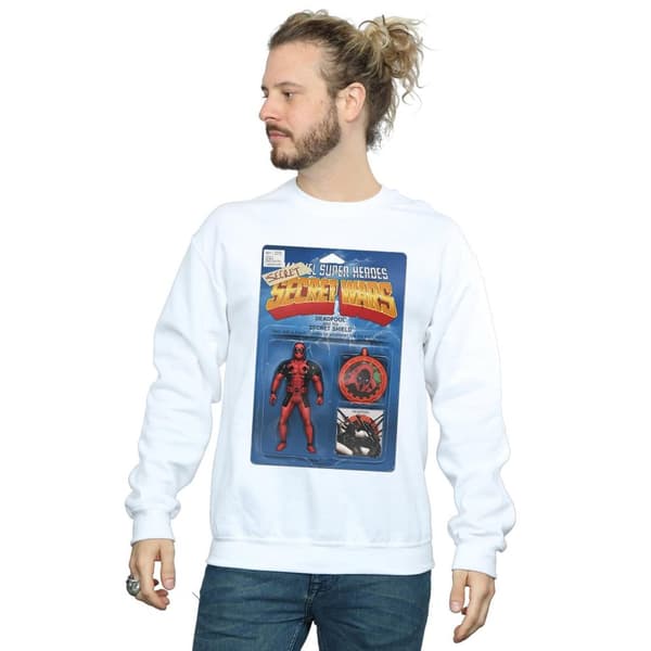 Marvel Mens Deadpool Secret Wars Action Figure Sweatshirt