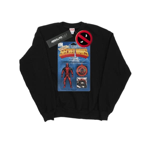 Marvel Mens Deadpool Secret Wars Action Figure Sweatshirt