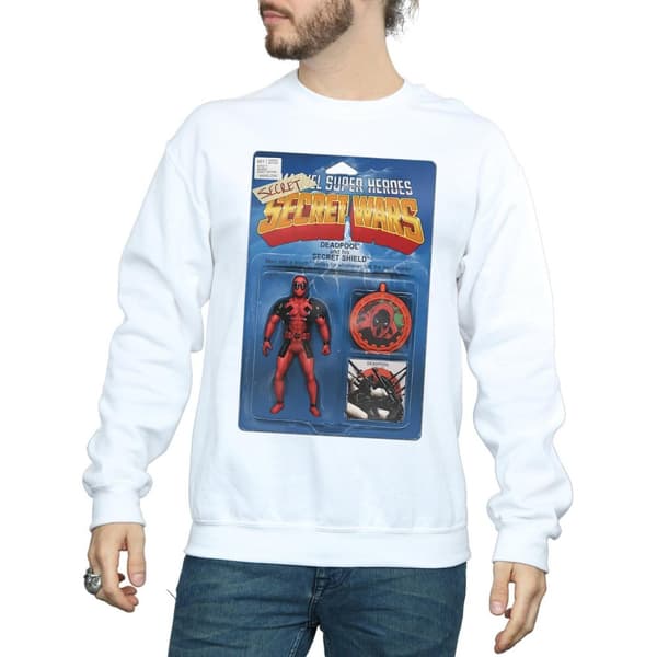 Marvel Mens Deadpool Secret Wars Action Figure Sweatshirt