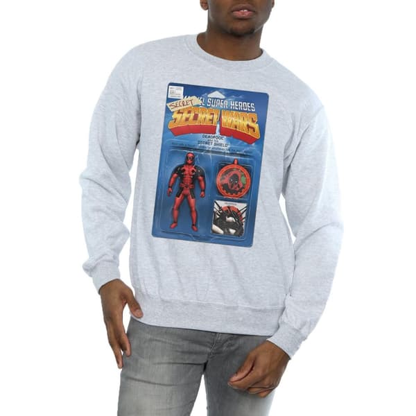 Marvel Mens Deadpool Secret Wars Action Figure Sweatshirt
