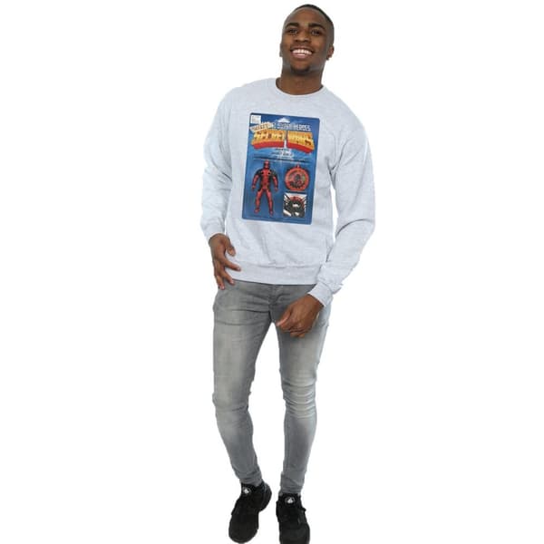 Marvel Mens Deadpool Secret Wars Action Figure Sweatshirt