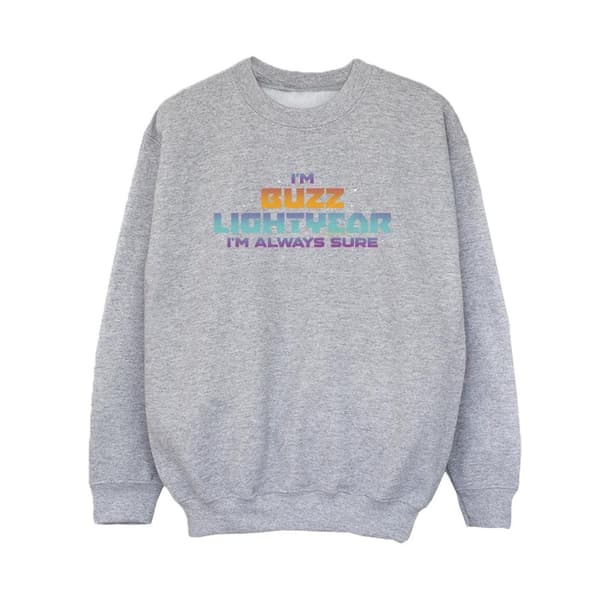 Disney Boys Lightyear Always Sure Text Sweatshirt