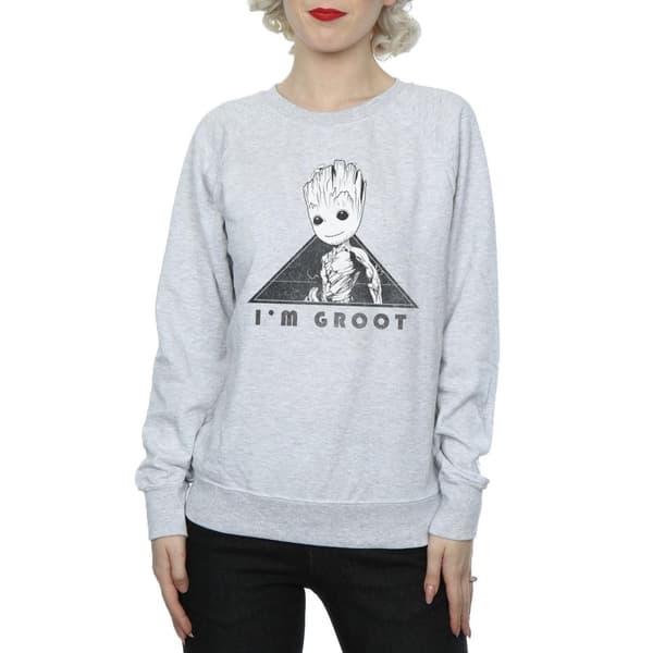 Marvel Womens/Ladies Guardians Of The Galaxy Vol. 2 Groot Mono Triangle Sweatshirt