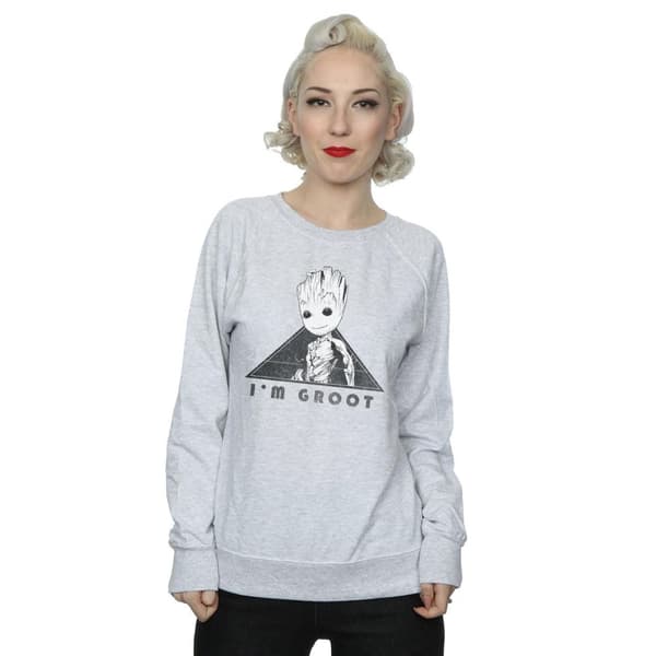 Marvel Womens/Ladies Guardians Of The Galaxy Vol. 2 Groot Mono Triangle Sweatshirt