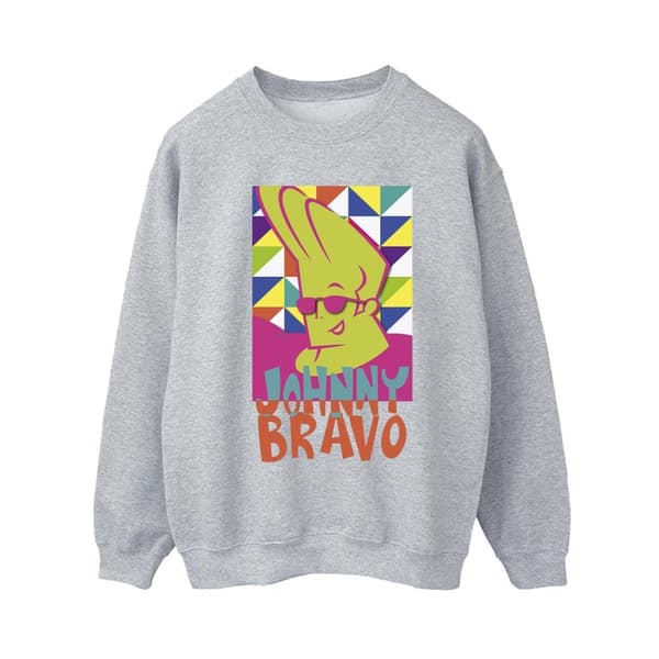 Johnny Bravo Multi Triangles Pop Art - Sweatshirt för kvinnor/damer
