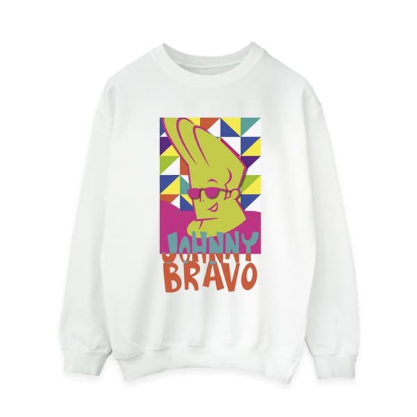 Johnny Bravo Multi Triangles Pop Art - Sweatshirt för kvinnor/damer