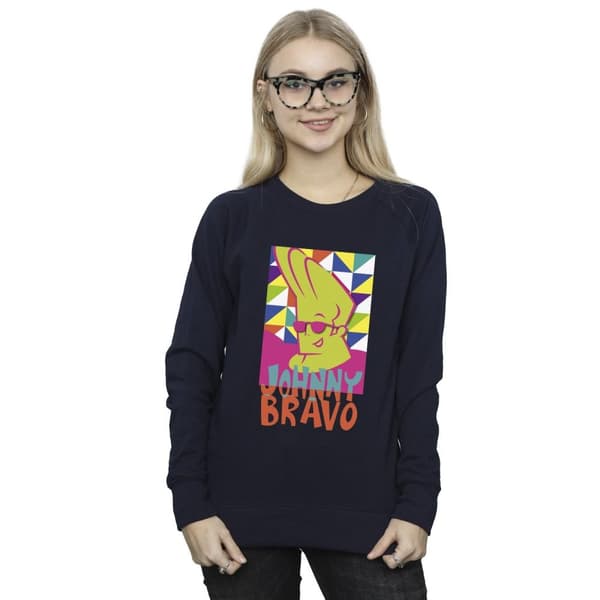 Johnny Bravo Multi Triangles Pop Art - Sweatshirt för kvinnor/damer