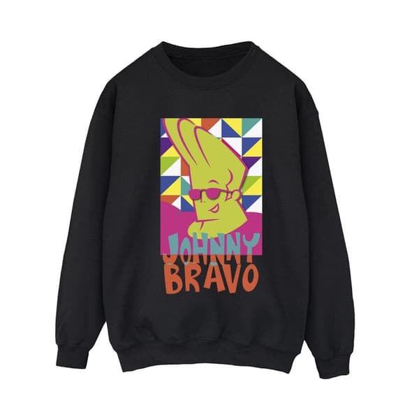 Johnny Bravo Multi Triangles Pop Art - Sweatshirt för kvinnor/damer