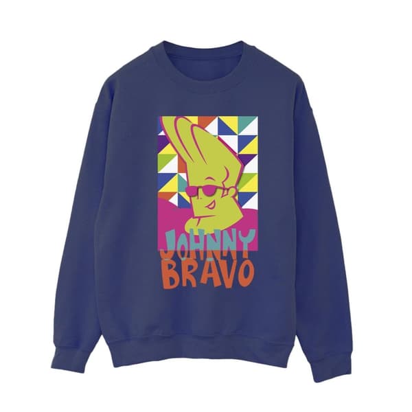 Johnny Bravo Multi Triangles Pop Art - Sweatshirt för kvinnor/damer