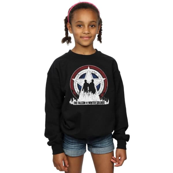 Marvel Girls The Falcon And The Winter Soldier Star Silhouettes Sweatshirt