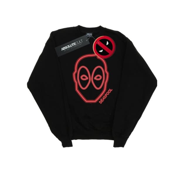 Marvel Mens Deadpool Neon Head Sweatshirt