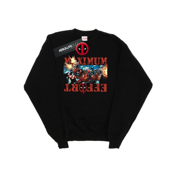 Marvel Mens Deadpool Maximum Effort Sweatshirt Black XXL