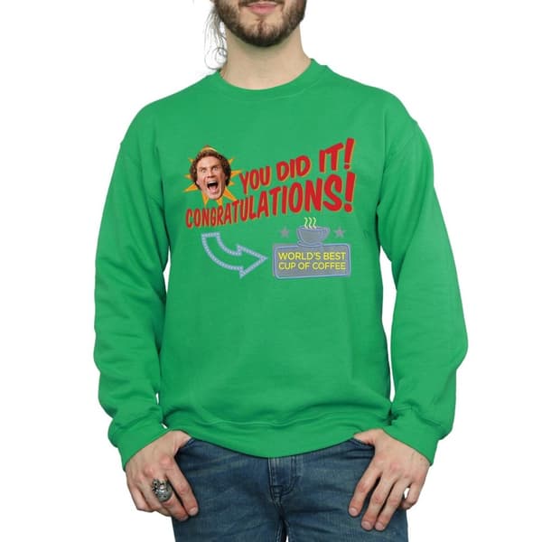 Elf Sweatshirt med världens bästa kaffe