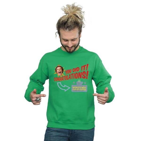 Elf Sweatshirt med världens bästa kaffe