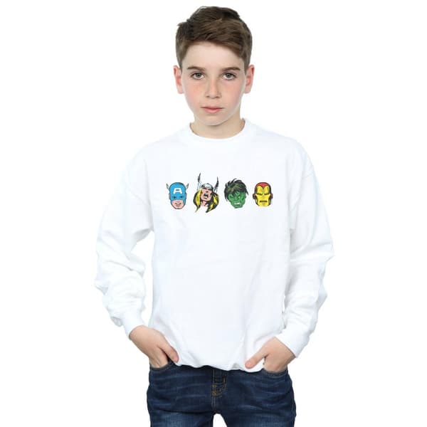 Marvel Pojkar Avengers Comic Heads Sweatshirt