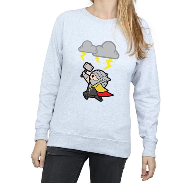 Marvel Dam/Tjej Kawaii Thor God Of Thunder Sweatshirt