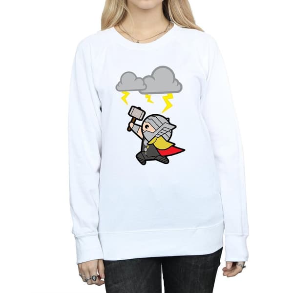 Marvel Dam/Tjej Kawaii Thor God Of Thunder Sweatshirt