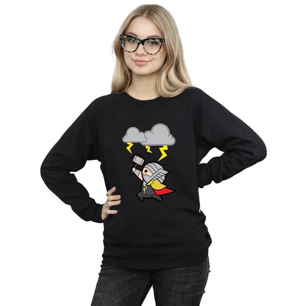 Marvel Dam/Tjej Kawaii Thor God Of Thunder Sweatshirt