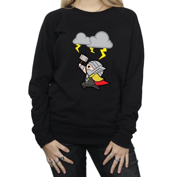 Marvel Dam/Tjej Kawaii Thor God Of Thunder Sweatshirt