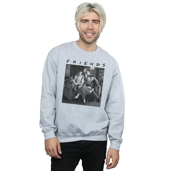 Friends Mens Black And White Photo Sweatshirt