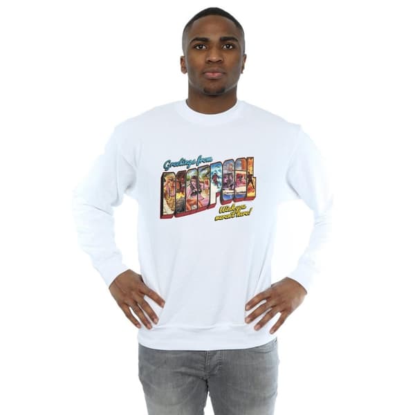 Marvel Mens Deadpool Greetings Sweatshirt
