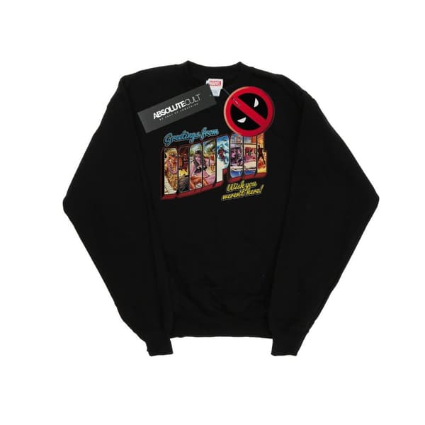 Marvel Mens Deadpool Greetings Sweatshirt