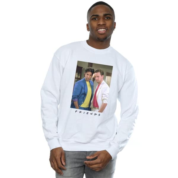 Friends Mens Ross And Chandler College Sweatshirt