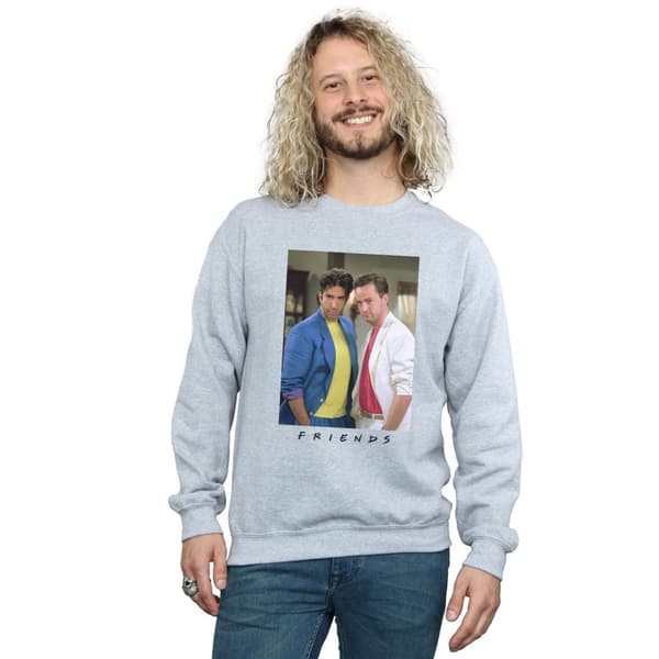 Friends Mens Ross And Chandler College Sweatshirt
